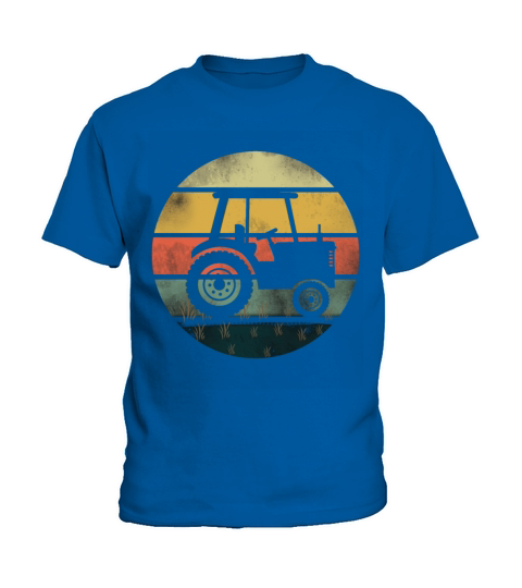 Retro Vintage Tractor Truck Ranch Farm Farmer Kids T-Shirt
