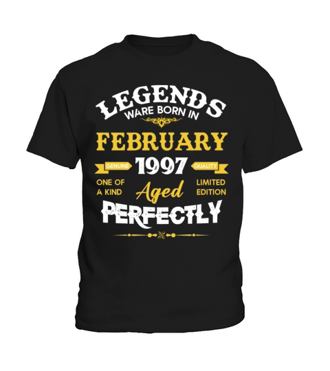 Vintage Aged To Perfection February 1997 Kids T-Shirt