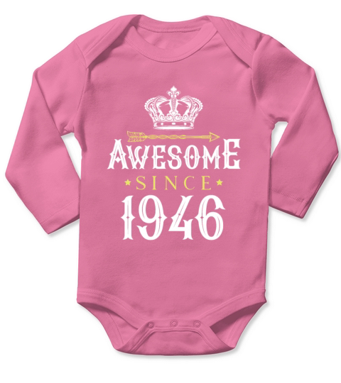 1946 awesome since Long Sleeve Baby One-Piece