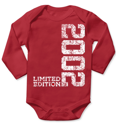 21st BIRTHDAY LIMITED EDITION 2002 VINTAGE Long Sleeve Baby One-Piece