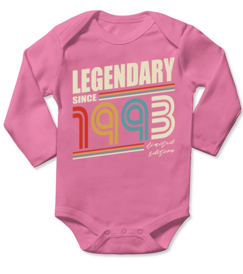 30th birthday vintage 1993 legendary since 1993 Long Sleeve Baby One-Piece