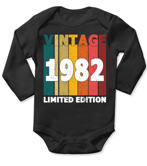 40th Birthday Vintage 1982 Limited Edition Long Sleeve Baby One-Piece
