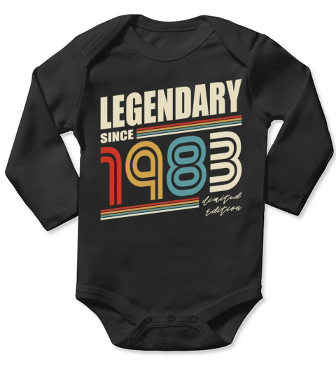 40th birthday vintage 1983 legendary since 1983 Long Sleeve Baby One-Piece