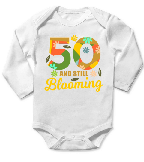 50th Birthday 50 years old Gift Idea Long Sleeve Baby One-Piece