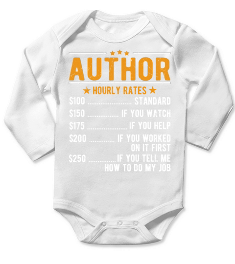Author Hourly Rates Long Sleeve Baby One-Piece