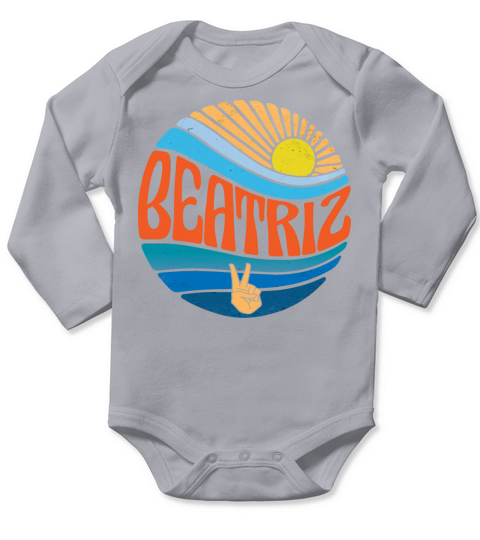 Beatriz Shirt Vintage Sunset Beatriz Groovy Tie Long Sleeve Baby One-Piece