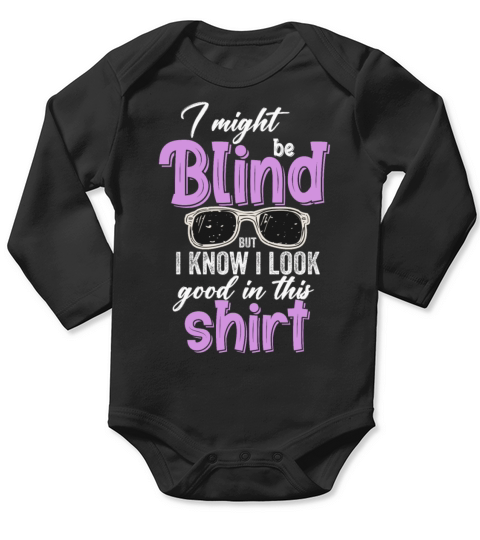 Blind Blindness Awareness Blind People Visually Long Sleeve Baby One-Piece