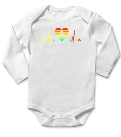 Cyclist Hearbeart Long Sleeve Baby One-Piece