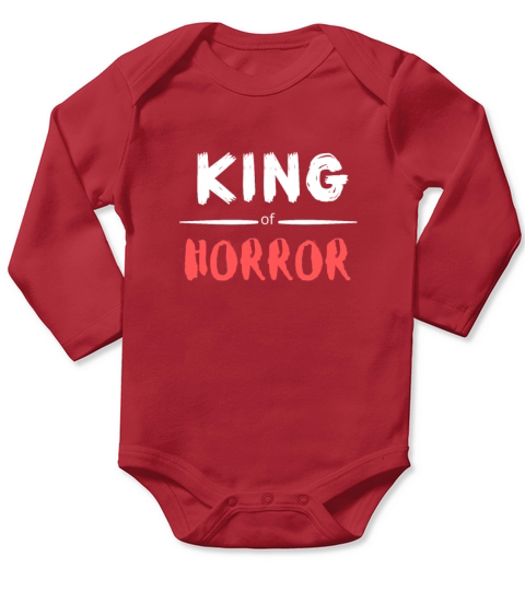 Funny Horror Movie Fan Halloween King Of Horror Long Sleeve Baby One-Piece