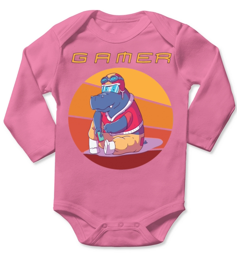 Gamer Retro Video Games Vintage Funny Gaming Conso Long Sleeve Baby One-Piece