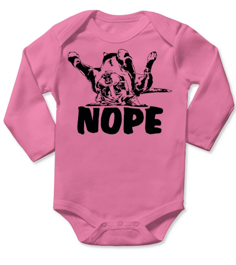 German Boxer Dog Nope dog quote Long Sleeve Baby One-Piece