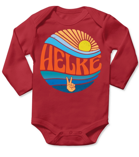 Helke Shirt Vintage Sunset Helke Groovy Tie Dye Long Sleeve Baby One-Piece