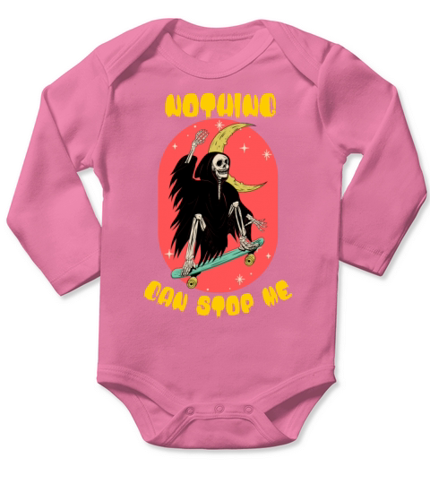 NOTHING CAN STOP ME skull halloween costume Long Sleeve Baby One-Piece