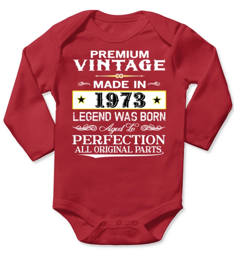 PREMIUM VINTAGE 1973 Long Sleeve Baby One-Piece