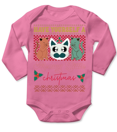 Merry Christmas retro vintage pink santa claus Long Sleeve Baby One-Piece
