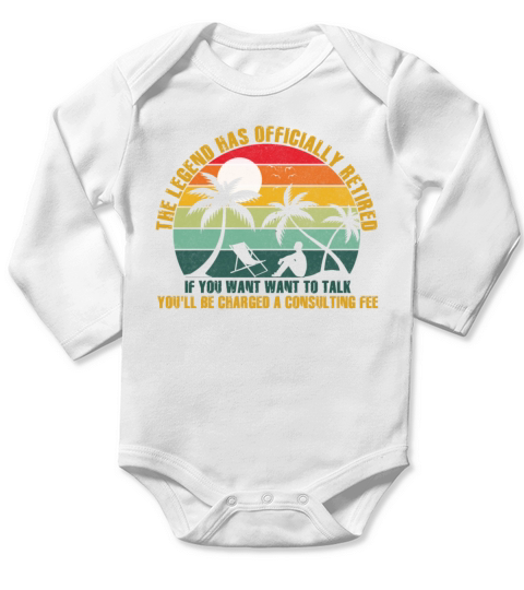 The Legend Has Officially Retired Long Sleeve Baby One-Piece