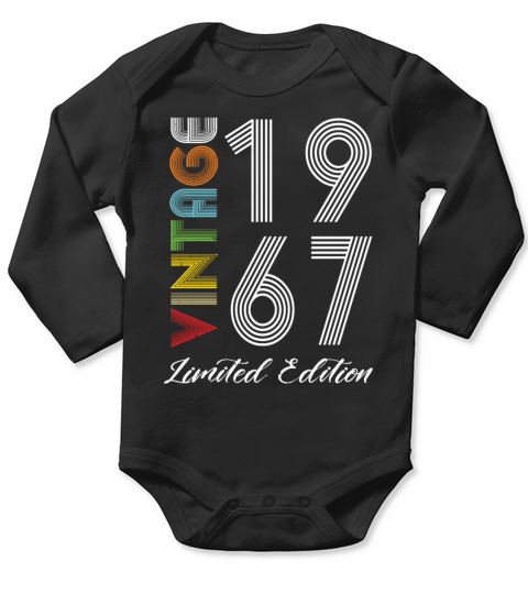 Vintage 1967 Vintage Birthday Retro Vintage Long Sleeve Baby One-Piece