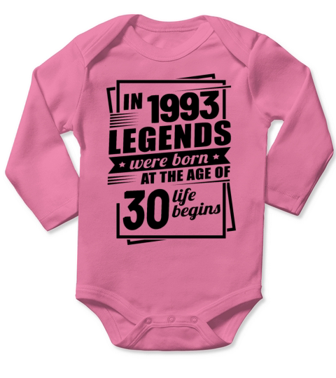 Vintage 1993 Birthday 30th Birthday Sayings Legend Long Sleeve Baby One-Piece