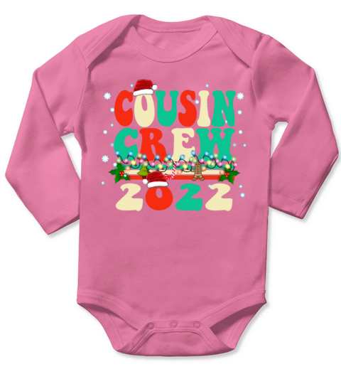 Vintage Color Classic Christmas Design - Cousin Cr Long Sleeve Baby One-Piece