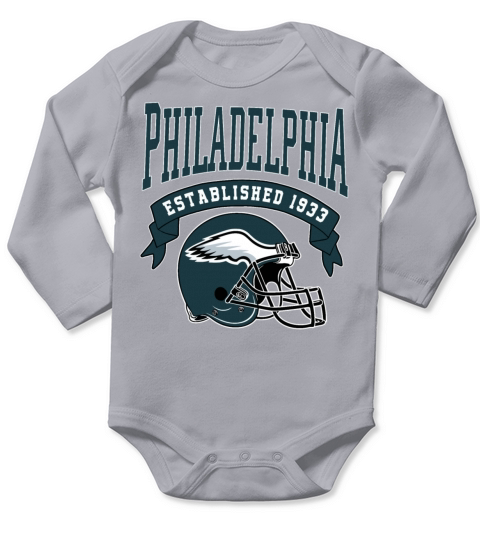 Vintage Philadelphia Long Sleeve Baby One-Piece