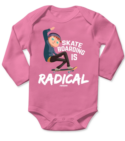 Young skateboard skater cool Long Sleeve Baby One-Piece