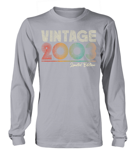20 Years Old Vintage 2003 20th Birthday Gifts Long sleeved Unisex