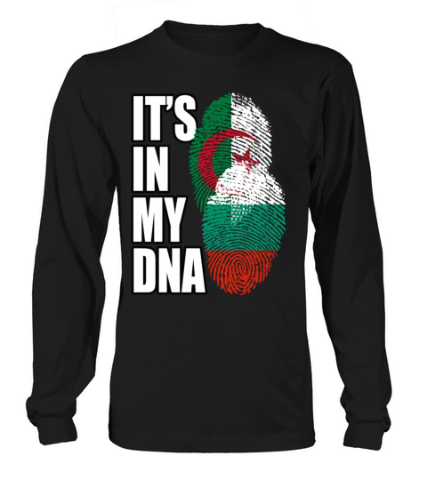 Bulgarian And Algerian Mix Heritage DNA Flag Long sleeved Unisex