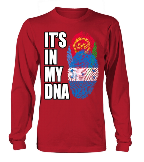 Eritrean And Honduran Mix Heritage DNA Flag Long sleeved Unisex