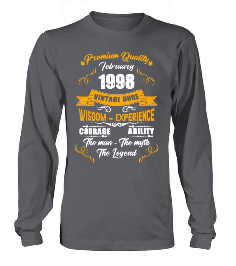 February 1998 Vintage Birthday Present Long sleeved Unisex