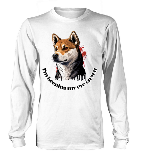 keeping eye on you by Shiba Inu Meme on fabricsshi Long sleeved Unisex