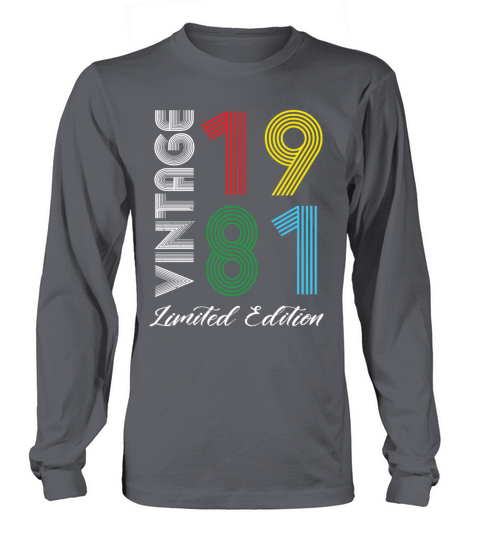 Vintage 1981 Vintage Birthday Retro Vintage Long sleeved Unisex