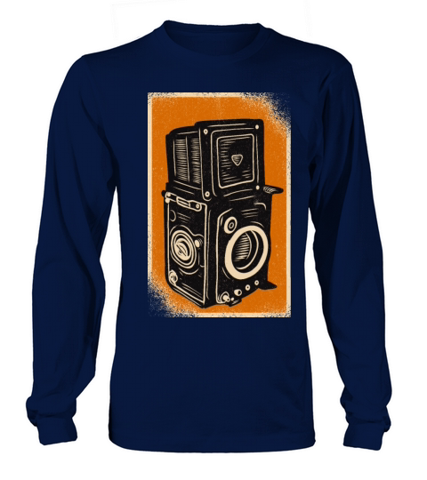 Vintage Black White Camera Long sleeved Unisex