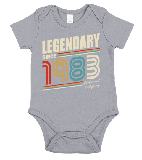 40th birthday vintage 1983 legendary since 1983 Short Sleeve Baby One-Piece