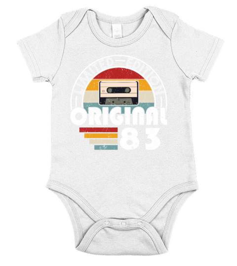 40th birthday vintage 1983 original 1983 Short Sleeve Baby One-Piece