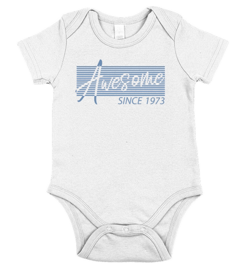 50th Birthday Gifts Awesome Since 1973 Retro Style Short Sleeve Baby One-Piece