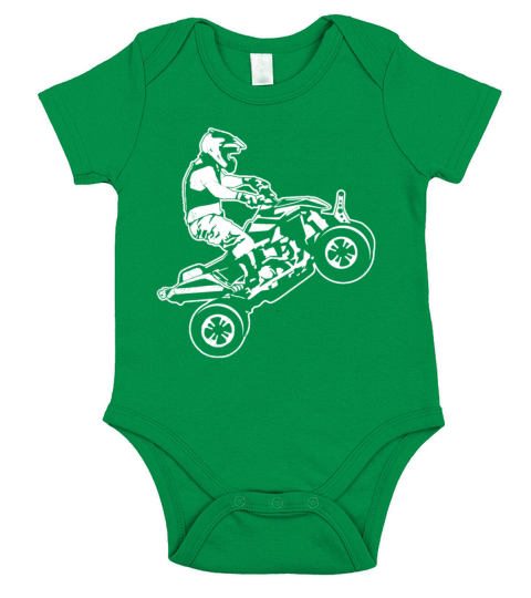 all terrain vehicles cool BIKER drawing art theme Short Sleeve Baby One-Piece