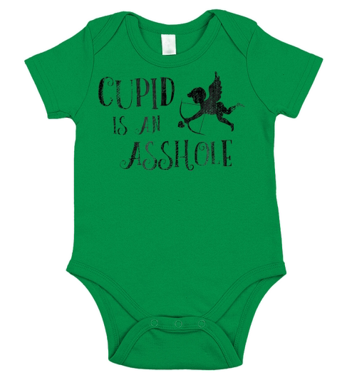Anti Valentines Day Funny Stupid Cupid for Single Short Sleeve Baby One-Piece