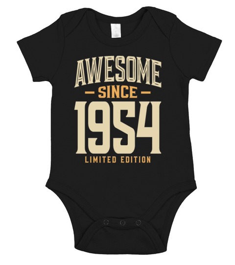 Awesome Since 1954 69th Birthday Short Sleeve Baby One-Piece