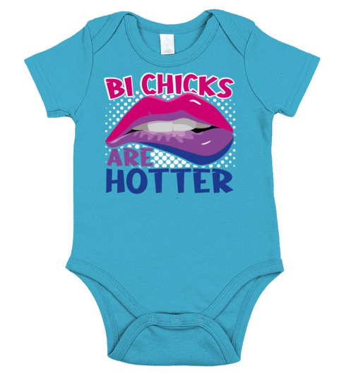Bi Chicks Are Hotter Bisexual Pride Lips Short Sleeve Baby One-Piece