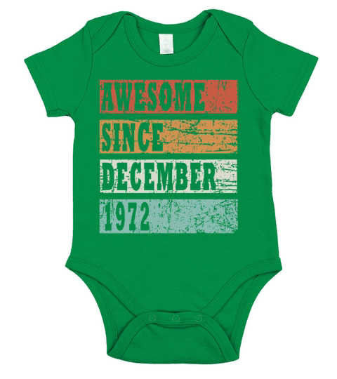 born 1972 December vinatge gift Short Sleeve Baby One-Piece