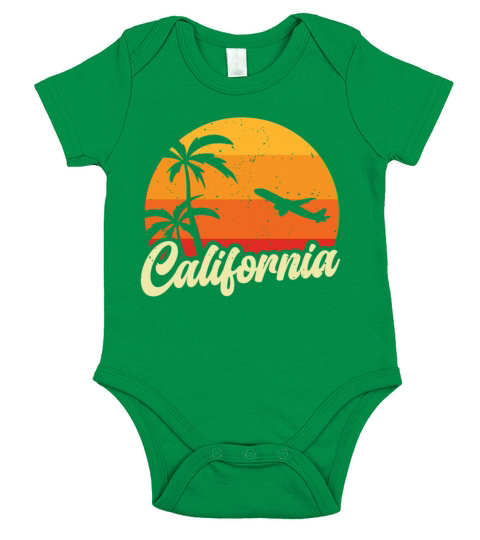California Summer Sun Palms Beach Water Cali Love Short Sleeve Baby One-Piece