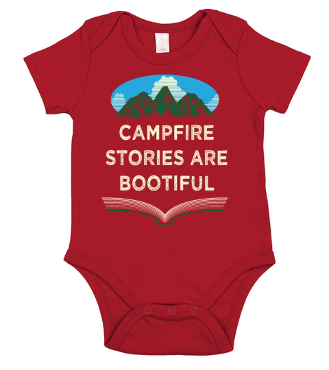 Campfire Stories Are Bootiful Camping Positivity C Short Sleeve Baby One-Piece