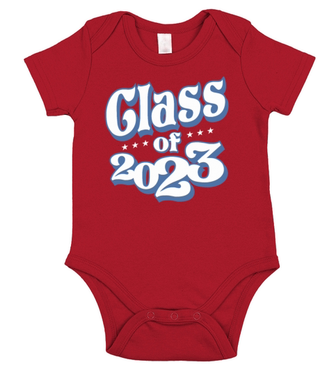 Class Of 2023 Senior 23 Graduation Vintage School Short Sleeve Baby One-Piece