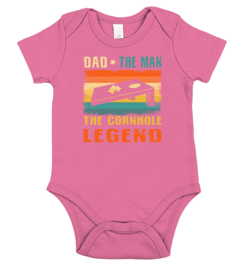 Dad the man the myth the Cornhole Legend Short Sleeve Baby One-Piece