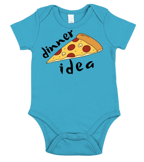 Dinner Ideas Easy - Pizza Lover Funny Short Sleeve Baby One-Piece