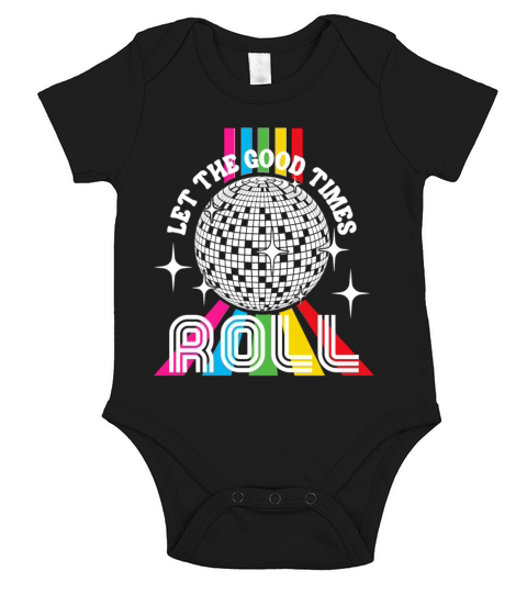 Disco Balls Club Funny Vintage Party Retro Groovy Short Sleeve Baby One-Piece
