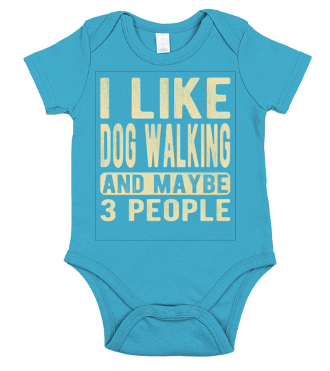 Dog walking Saying Short Sleeve Baby One-Piece