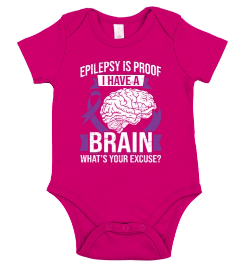 Epilepsy Brain Purple Ribbon Epileptic Epilepsy Short Sleeve Baby One-Piece