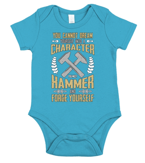 Forging You Cannot Dream Iron Worker Blacksmiths Short Sleeve Baby One-Piece