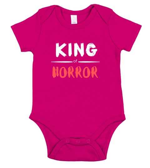Funny Horror Movie Fan Halloween King Of Horror Short Sleeve Baby One-Piece